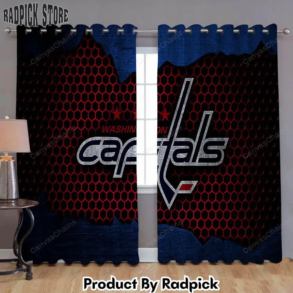 Radpick washington capitals window curtains nhl hockey eastern conference curtains living room curtains for window rp852110